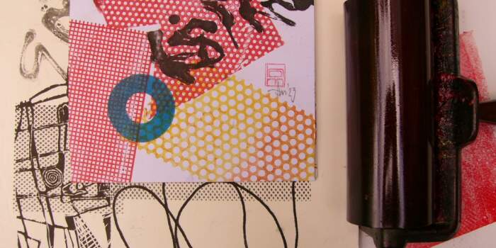 Ferienworkshop „Druckexperimente“ mit Hans-Otto Mempel