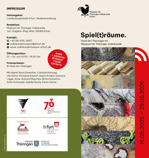 : Faltblatt zur Ausstellung „Spiel(t)räume“ 2026