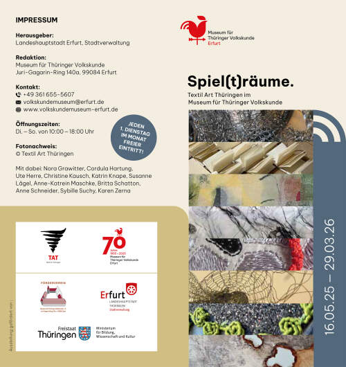 Faltblatt zur Ausstellung „Spiel(t)räume“ 2025