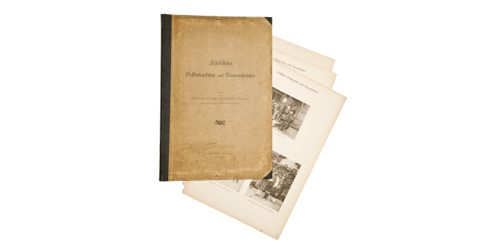 Interner Verweis: Mappe Sächsische Volkstrachten und Bauernhäuser