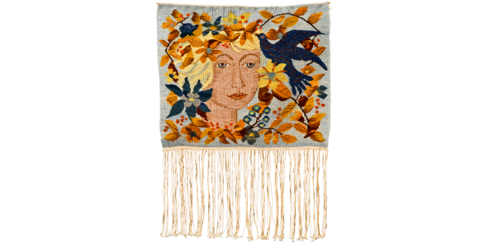 Interner Verweis: Gobelin Mädchen mit Taube